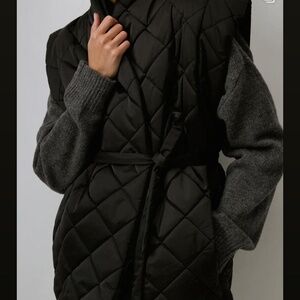 WAIST-TIED QUILTED VEST